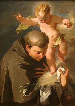 The Vision of Saint Anthony of Padua painting by Giovanni Battista Pittoni, San Diego Museum of Art