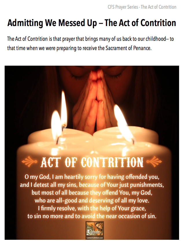 Act of Contrition Printable Download