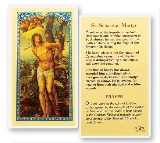 Saint Sebastian Guidance Prayer Card