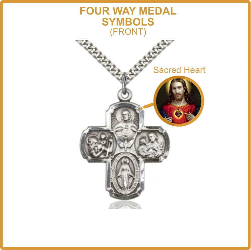 Four Way Medal - Sacred Heart