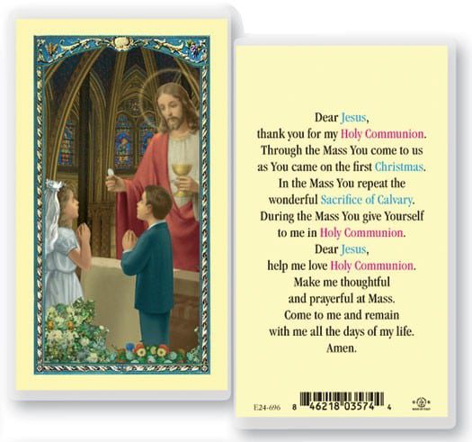 First Communion Laminated Prayer Cards