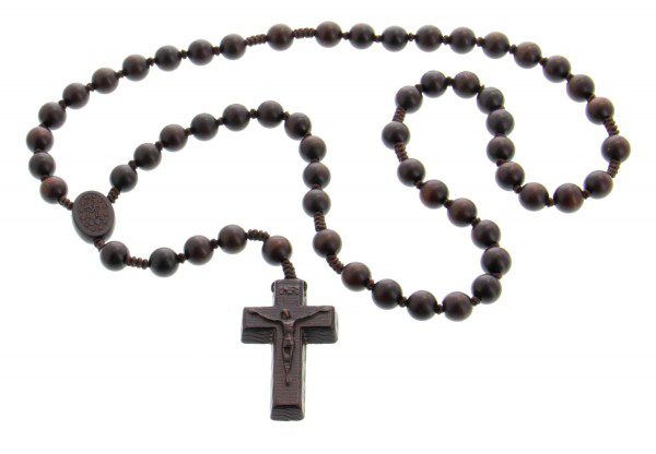 Dark Jujube Wood 5 Decade Rosary